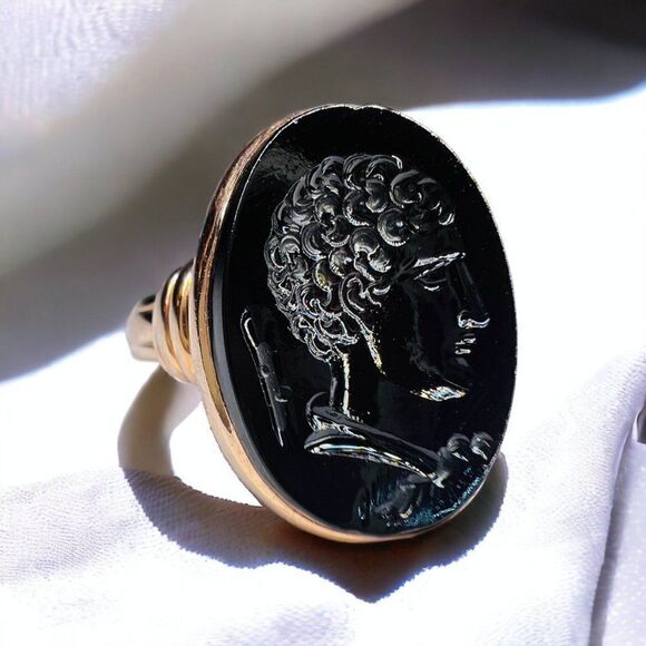 ANTIQUE-Georgian Gold Intaglio Ring-Hercules Carnelian Ring-size 6.5 Late 1700's - Picture 14 of 14